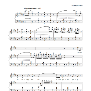 Giuseppe Verdi Caro Nome (from Rigoletto) Musik Noten - Piano, Vocal & Guitar Chords - 34062-0