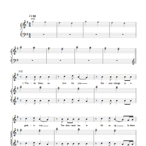 Glasvegas SAD Light Musik Noten - Piano, Vocal & Guitar Chords - 43418-0