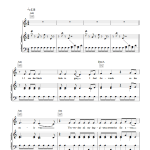 Glasvegas Shine Like Stars Musik Noten - Piano, Vocal & Guitar Chords - 109651-0