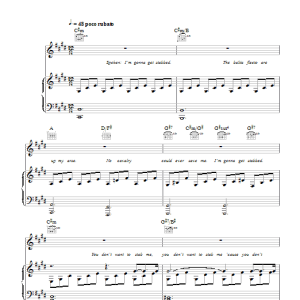 Glasvegas Stabbed Musik Noten - Piano, Vocal & Guitar Chords - 43392-0