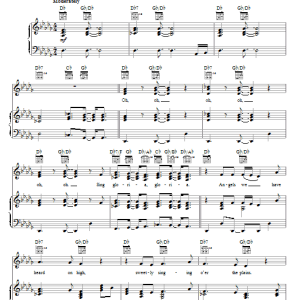 Glee Cast Angels We Have Heard On High Musik Noten - Piano, Vocal & Guitar Chords - 85237-0