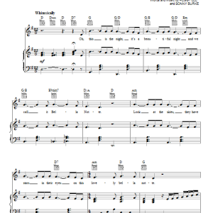 Glee Cast Bella Notte (This Is The Night) (from Lady And The Tramp) Musik Noten - Piano, Vocal & Guitar Chords - 86603-0