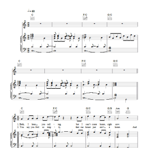 Glee Cast Beth Musik Noten - Piano, Vocal & Guitar Chords - 103480-0