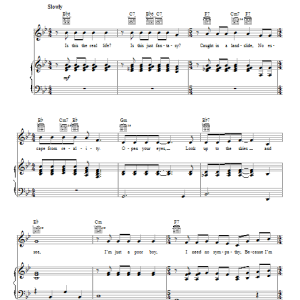 Glee Cast Bohemian Rhapsody Musik Noten - Piano, Vocal & Guitar Chords - 75954-0