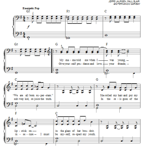 Glee Cast Born This Way Musik Noten - Easy Piano - 86546-0