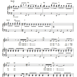 Glee Cast Don't Make Me Over Musik Noten - Piano & Vocal - 77461-0
