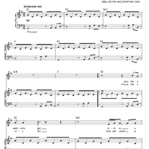 Glee Cast Don't Stop Believin' (Vocal Duet) Musik Noten - Piano & Vocal - 77883-0