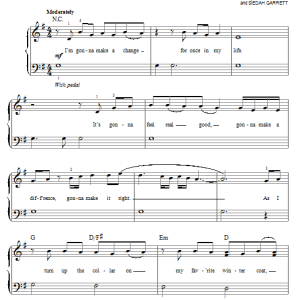 Glee Cast Man In The Mirror Musik Noten - Easy Piano - 88658-0