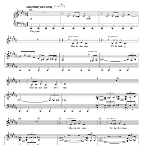 Glee Cast Maybe This Time Musik Noten - Piano & Vocal - 77469-0