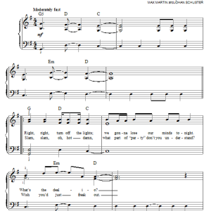 Glee Cast Raise Your Glass Musik Noten - Easy Piano - 83855-0