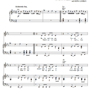 Glee Cast Toxic Musik Noten - Piano, Vocal & Guitar Chords - 80502-0