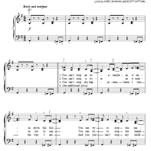 Glee Cast You Can't Stop The Beat Musik Noten - Easy Piano - 88654-0