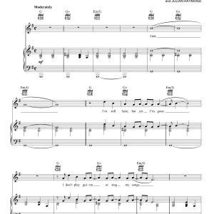 Glen Campbell I'm Not Gonna Miss You Musik Noten - Piano, Vocal & Guitar Chords - 169887-0