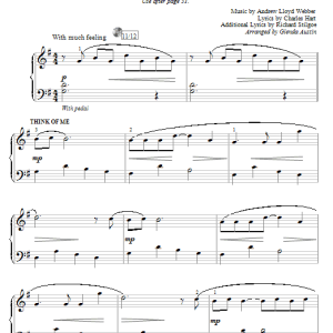 Glenda Austin Think Of Me (from The Phantom Of The Opera) Musik Noten - Educational Piano - 54246-0