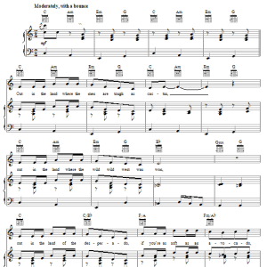 Glenn Slater (You Ain't) Home On The Range - Main Title Musik Noten - Piano, Vocal & Guitar Chords - 28145-0