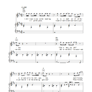 Gnarls Barkley Just A Thought Musik Noten - Piano, Vocal & Guitar Chords - 37106-0