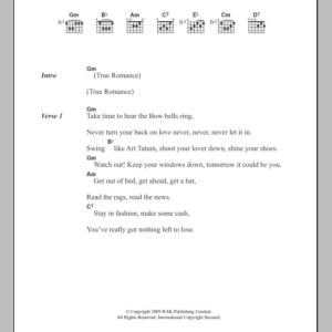 Golden Silvers True No. 9 Blues Musik Noten - Guitar Chords/Lyrics - 108520-0