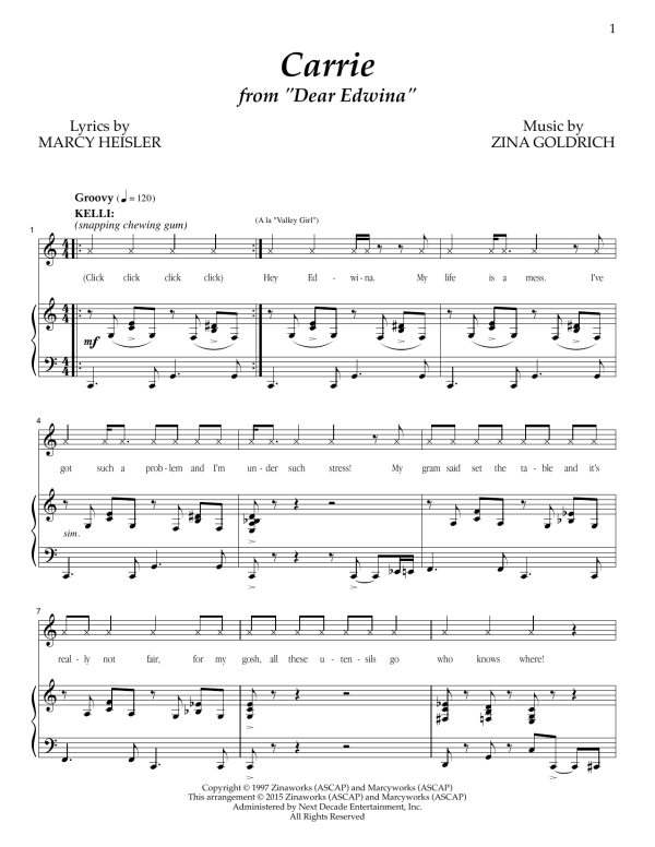 Goldrich & Heisler Carrie Musik Noten - Piano & Vocal - 161242-0