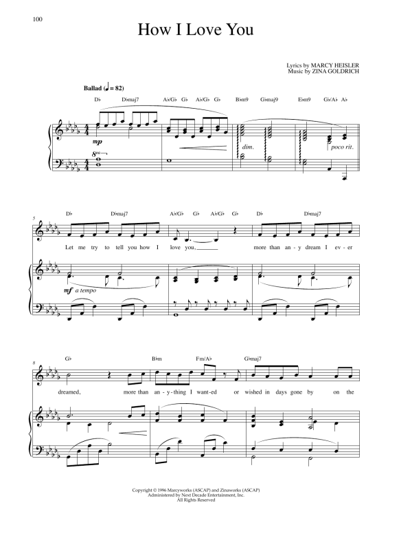 Goldrich & Heisler How I Love You Musik Noten - Piano & Vocal - 78298-0