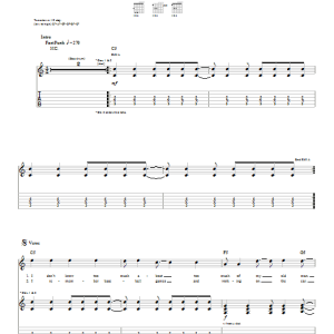 Good Charlotte The Story Of My Old Man Musik Noten - Guitar Tab - 22847-0
