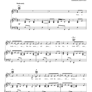 Gordon Lightfoot Baby Step Back Musik Noten - Guitar Chords/Lyrics - 163055-0