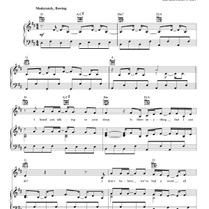 Gordon Lightfoot Talking In Your Sleep Musik Noten - Guitar Chords/Lyrics - 163056-0