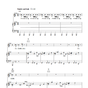 Gorillaz Dare Musik Noten - Piano, Vocal & Guitar Chords - 42164-0