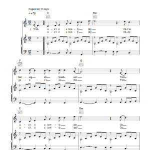 Gorky's Zygotic Mynci Patio Song Musik Noten - Piano, Vocal & Guitar Chords - 41560-0