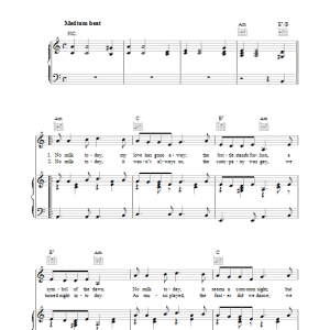 Graham Gouldman No Milk Today Musik Noten - Piano, Vocal & Guitar Chords - 37359-0
