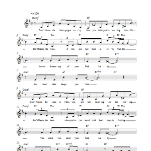 Gray Rains Pink Lady Musik Noten - Lead Sheet / Fake Book - 108169-0