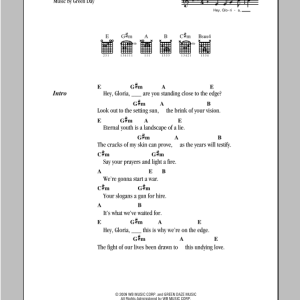 Green Day Viva La Gloria! Musik Noten - Guitar Chords/Lyrics - 94058-0