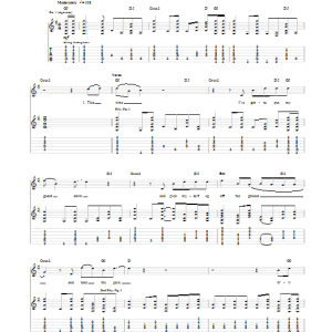 Green Day Walk Away Musik Noten - Guitar Tab - 96350-0