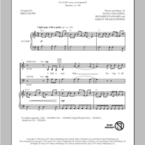 Greg Gilpin Lights Musik Noten - SATB Choir - 95845-0
