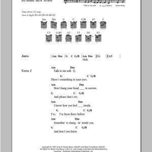 Guns N' Roses Don't Cry Musik Noten - Guitar Chords/Lyrics - 93651-0