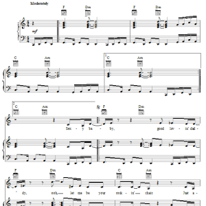 Gwen McCrae Rockin' Chair Musik Noten - Piano, Vocal & Guitar Chords - 20216-0