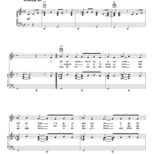 Hank Williams Honky Tonk Blues Musik Noten - Piano, Vocal & Guitar Chords - 50575-0
