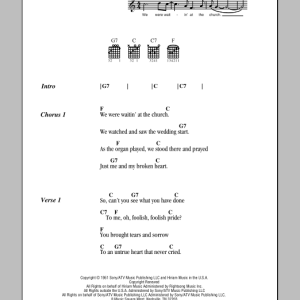 Hank Williams Me And My Broken Heart Musik Noten - Guitar Chords/Lyrics - 78926-0