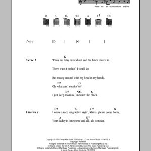 Hank Williams Moanin' The Blues Musik Noten - Ukulele - 94237-0