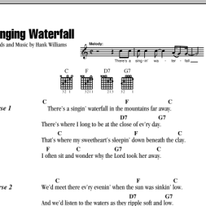 Hank Williams Singing Waterfall Musik Noten - Guitar Chords/Lyrics - 78913-0