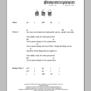 Hank Williams You're Gonna Change (Or I'm Gonna Leave) Musik Noten - Ukulele - 94239-0