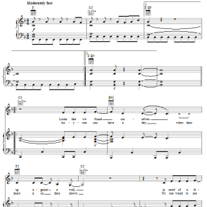 Hannah Montana You And Me Together Musik Noten - Piano, Vocal & Guitar Chords - 62258-0