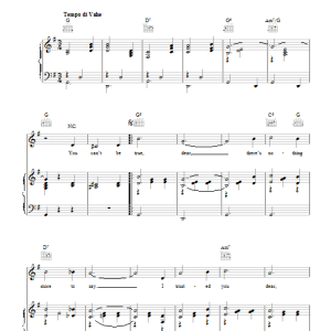 Hans Otten You Can't Be True Dear Musik Noten - Piano, Vocal & Guitar Chords - 40473-0
