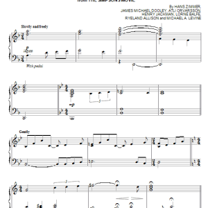Hans Zimmer His Big Fat Butt Could Shield Us All (from The Simpsons Movie) Musik Noten - Piano Solo - 62665-0