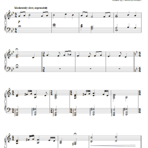 Hans Zimmer Hold The Ice Musik Noten - Piano Solo - 29520-0