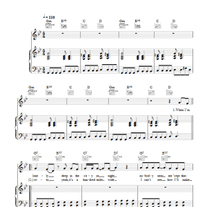 Hard-Fi Little Angel Musik Noten - Piano, Vocal & Guitar Chords - 39000-0