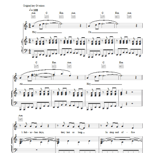 Hard-Fi Suburban Knights Musik Noten - Piano, Vocal & Guitar Chords - 39004-0