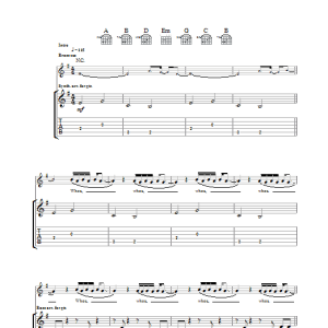 Hard-Fi Unnecessary Trouble Musik Noten - Guitar Tab - 33157-0