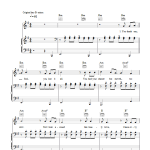 Hard-Fi Watch Me Fall Apart Musik Noten - Piano, Vocal & Guitar Chords - 39007-0