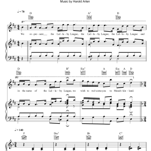 Harold Arlen Lullaby League/Lollipop Guild/We Welcome You To Munchkinland (from 'The Wizard Of Oz') Musik Noten - Easy Piano - 122232-0