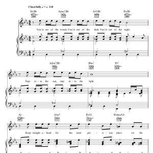 Harold Arlen Optimistic Voices Musik Noten - Piano, Vocal & Guitar Chords - 120804-0